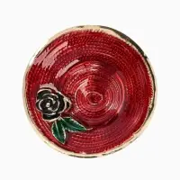 Брошь &laquo;Шляпа&raquo; с цветком, цветная в черненом золоте