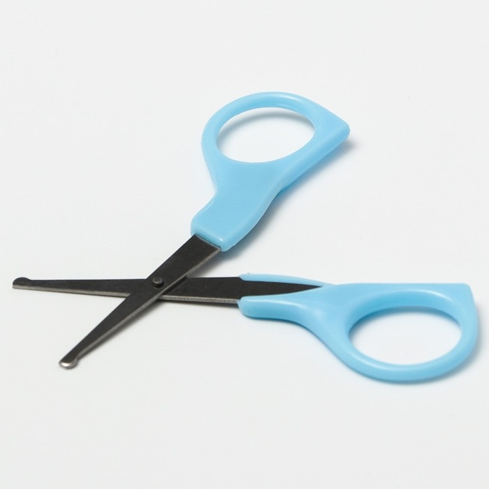 Набор маникюрный детский: ножницы, щипчики, пилочка, пинцет, цвет голубой Набор маникюрный детский: ножницы, щипчики, пилочка, пинцет, цвет голубой