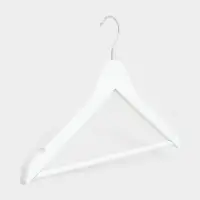 Плечики - вешалки для одежды LaDо́m, покрытие софт тач, 3 шт., деревянные, с перекладиной, широкие плечики, 44.5&times;23 см, белые