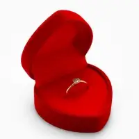 Футляр под кольцо, серьги &laquo;Сердце с рамкой из точек&raquo;, бархатный, 4.5&times;4.5 см, красный