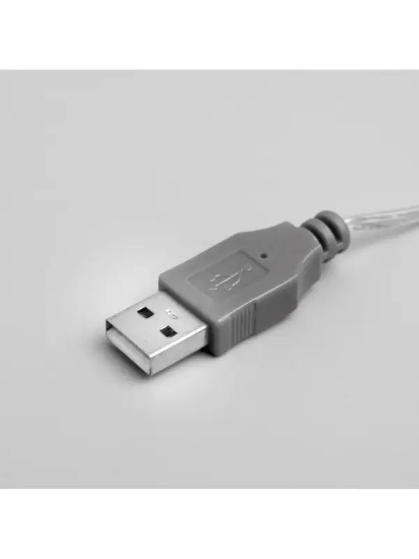 Гирлянда &laquo;Нить&raquo; 3 м с насадками &laquo;Снежинки большие&raquo;, IP20, прозрачная нить, 20 LED, свечение мульти (RG/RB), мигание, USB