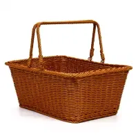Корзина пластик 40 х 31 х 17 см, ручка17 см коричневый