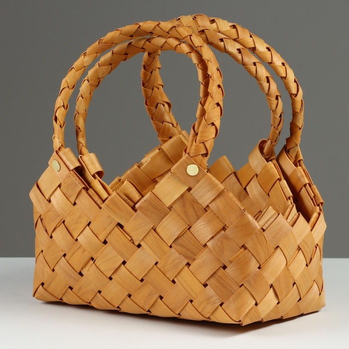 Набор корзин плетеных, 27x16x9,5/26 см, 22x14x9,5/26 см, 2 шт, секвойя Набор корзин плетеных, 27x16x9,5/26 см, 22x14x9,5/26 см, 2 шт, секвойя