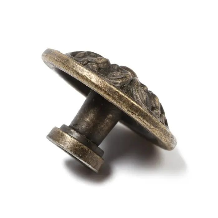 Ручка кнопка ТУНДРА VINTAGE 005, цвет старое серебро