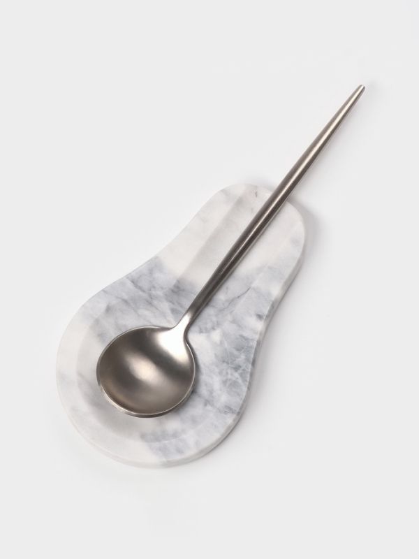 Подставка под ложку из мрамора Подставка под ложку из мрамора "Marble", цвет белый