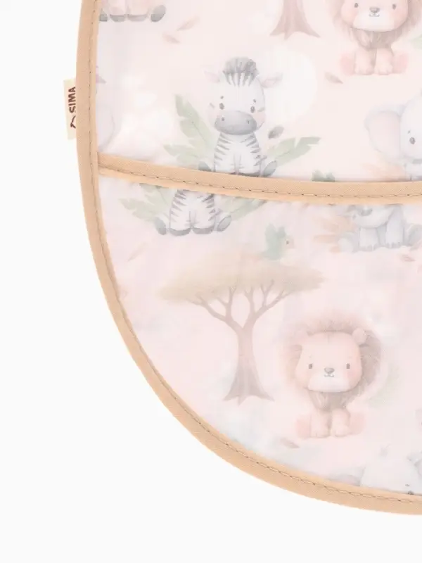 Нагрудник для кормления непромокаемый с карманом &laquo;Саванна&raquo;, M&B