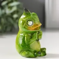 Сувенир полистоун лак "Хамелеон показывает сердечко лапками" зелёный 6х5,3х8,7 см