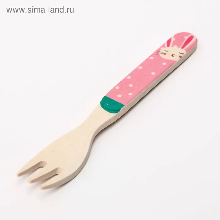 Вилка для кормления, бамбук, МИКС Вилка для кормления, бамбук, МИКС