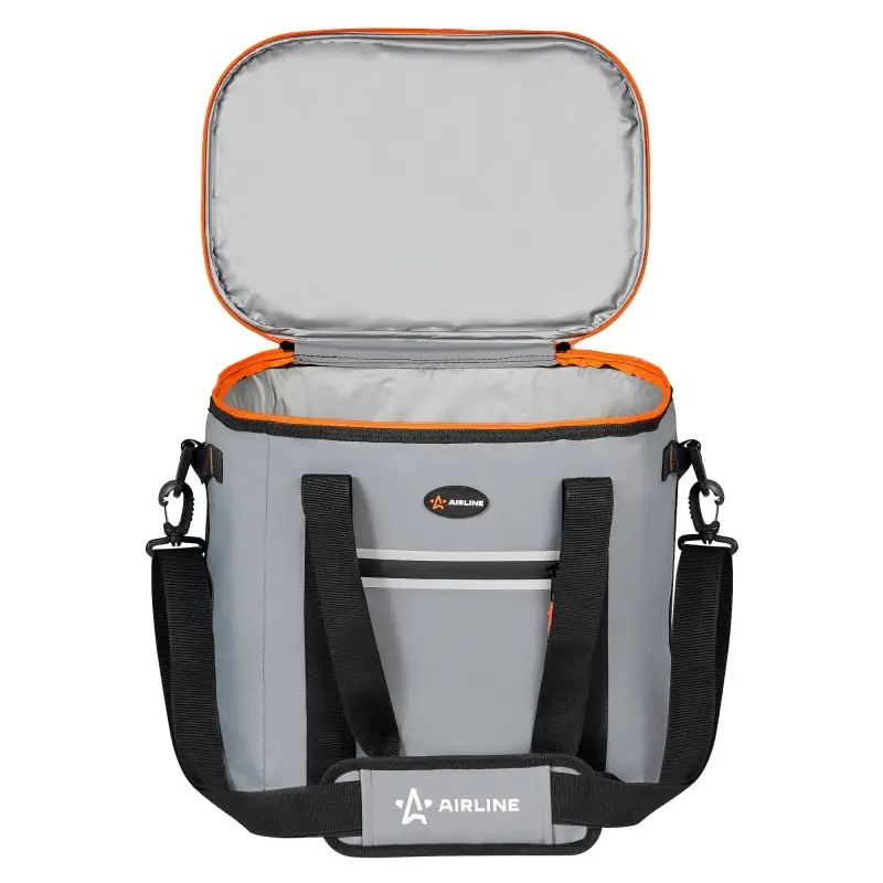 Сумка-холодильник (термосумка)"Пикник", 23л, 32*30*24см, водонепр.,серая