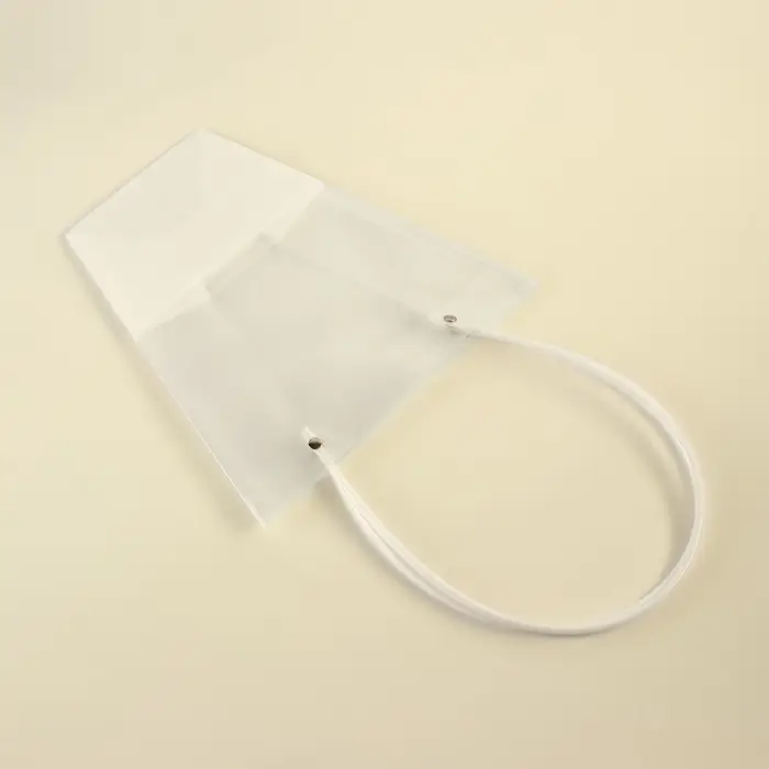 Сумка для цветов прозрачная, влагостойкая, белая, 26&times;24&times;12 см