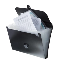 Портфель-картотека пластик ATTACHE черн.BF12/7 12 отд. Росси