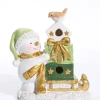 Фигурка с подсветкой &laquo;Снеговичок с птичкой&raquo; 9.3&times;6.1&times;10.5 см