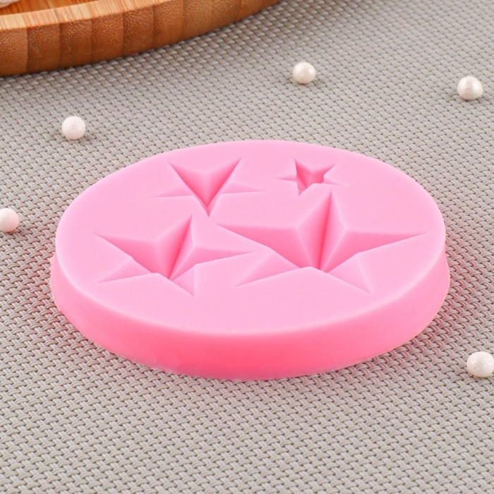 Молд для заливки Доляна «Звезда», силикон, d=8 см, розовый Молд для заливки Доляна «Звезда», силикон, d=8 см, розовый