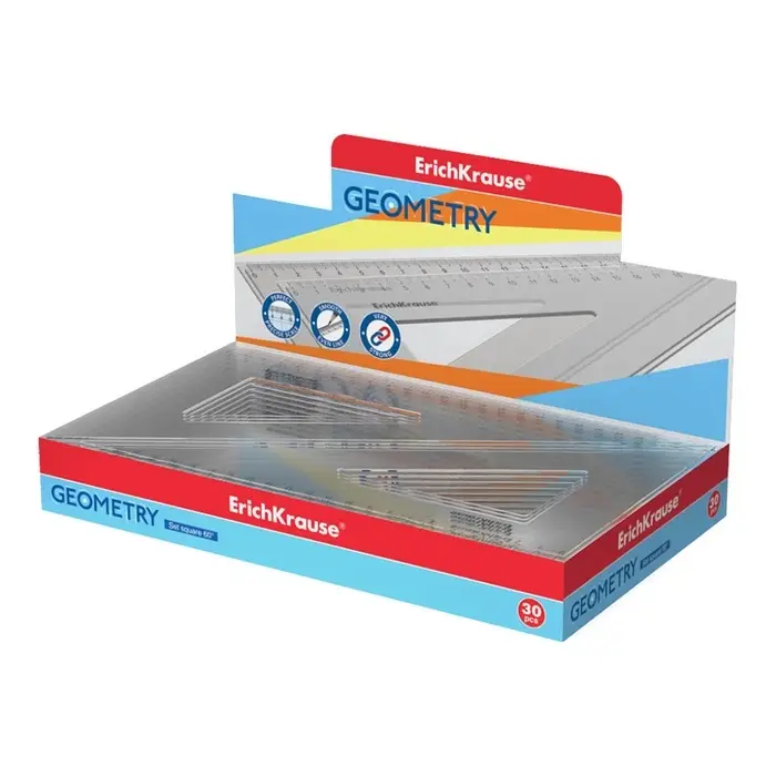 Треугольник 60*, 22 см, ErichKrause Clear