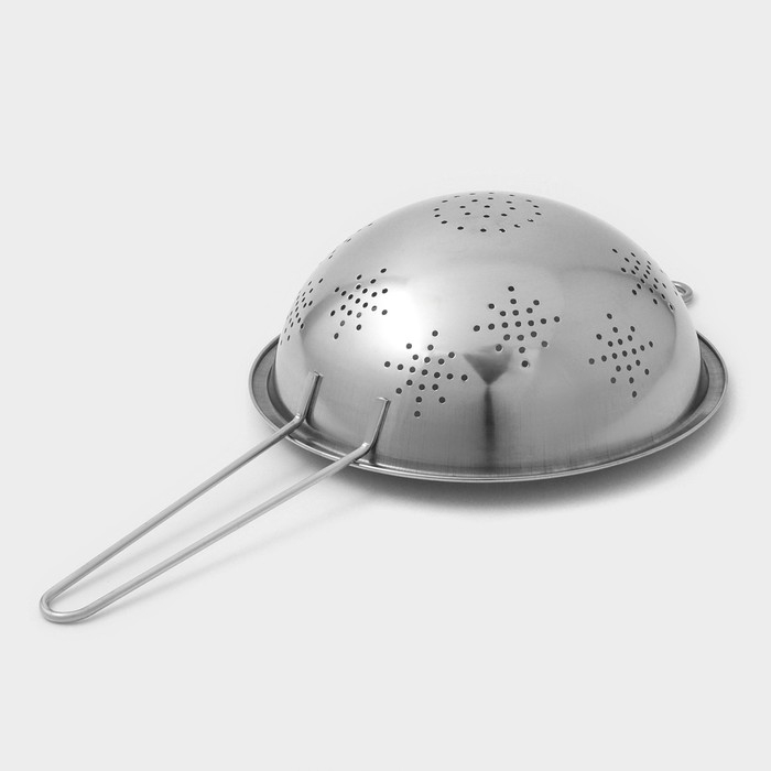Дуршлаг из нержавеющей стали Доляна, 900 мл, d=18 см, толщина 0,3 мм, длинная ручка Дуршлаг из нержавеющей стали Доляна, 900 мл, d=18 см, толщина 0,3 мм, длинная ручка