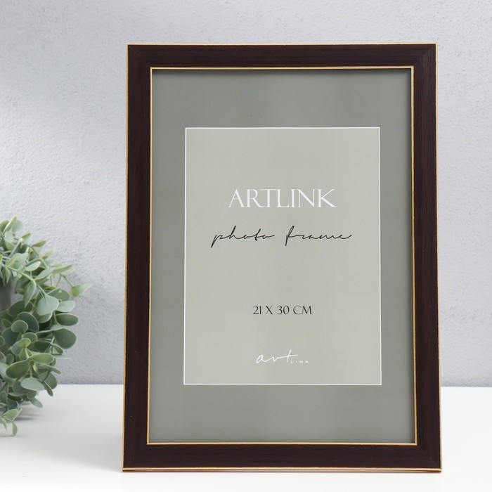 Фоторамка пластик Фоторамка пластик "Adele" 21x30 см, коричневый