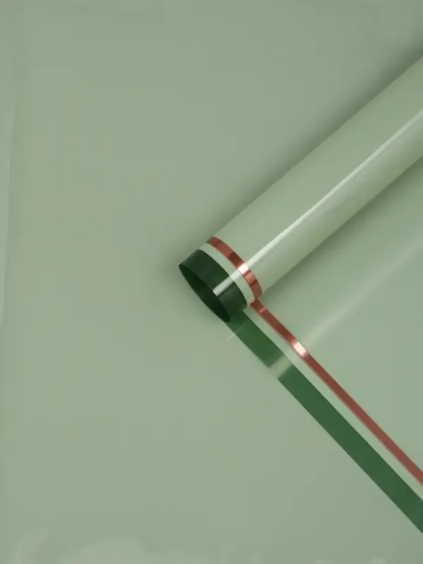 Пленка для цветов, "Двойная кайма", лаймовый сок, 57х57&plusmn;2 см