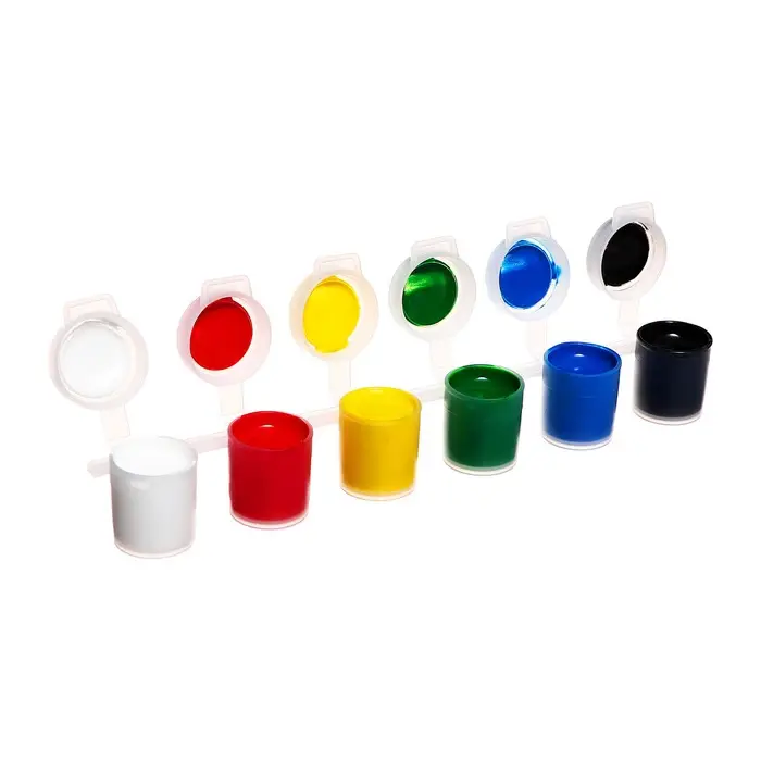 Краска акриловая, набор 6 цветов х 5 мл, Shine, Calligrata Kid, ГЛЯНЦЕВЫЕ (повышенное содержание пигмента), морозостойкие Краска акриловая, набор 6 цветов х 5 мл, Shine, Calligrata Kid, ГЛЯНЦЕВЫЕ (повышенное содержание пигмента), морозостойкие