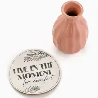 Ваза для цветов декоративная Live in the moment, с подставкой, 8&times;7&times;6 см