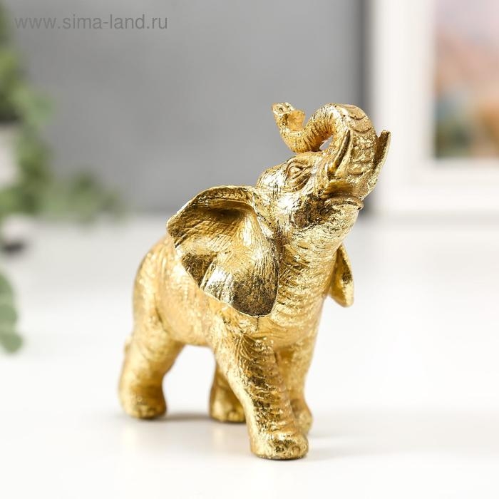 Сувенир полистоун Сувенир полистоун "Золотой слонёнок" МИКС 10х10,5х4 см