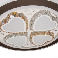 Люстра с ПДУ "Амур" LED 160Вт 3000-6000К коричнево-белый 52х52х8,5 см BayerLux