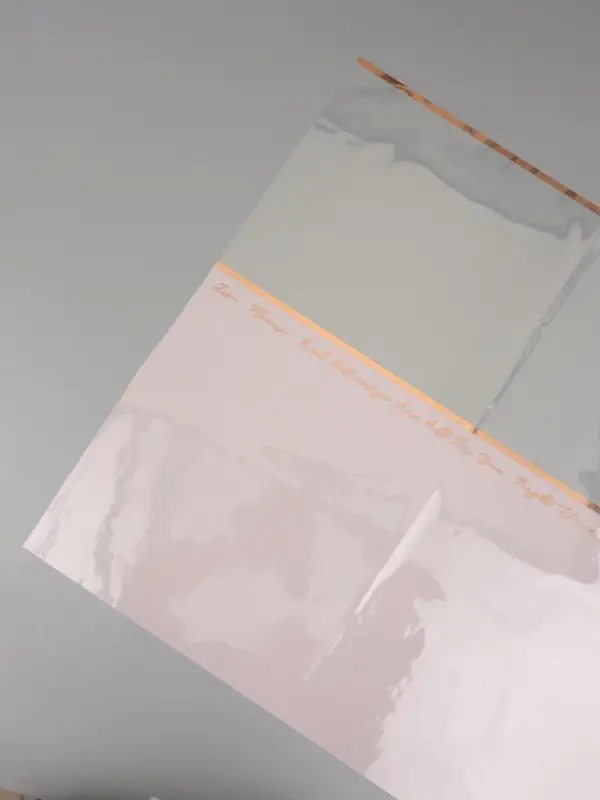 Пленка для цветов, "Полоса с окном", розовая, 57х57&plusmn;2 см