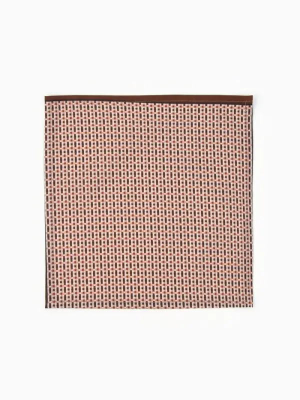 Платки носовые мужские &laquo;Этель&raquo;, 30&times;30 см, набор 12 шт., 100% хлопок, коричневые, рисунок МИКС