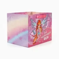 Пакет подарочный с широким дном &laquo;Для настоящей феи&raquo;, Winx, 25&times;19&times;18 см