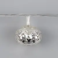 Гирлянда &laquo;Нить&raquo; 4 м с насадками &laquo;Шарик с орнаментом&raquo;, IP20, прозрачная нить, 20 LED, свечение белое, 8 режимов, 220 В