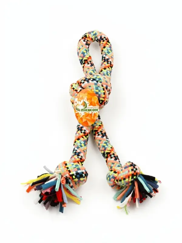 Игрушка для больших собак канатная &laquo;Двойной узел&raquo;, до 50 см, до 450 г