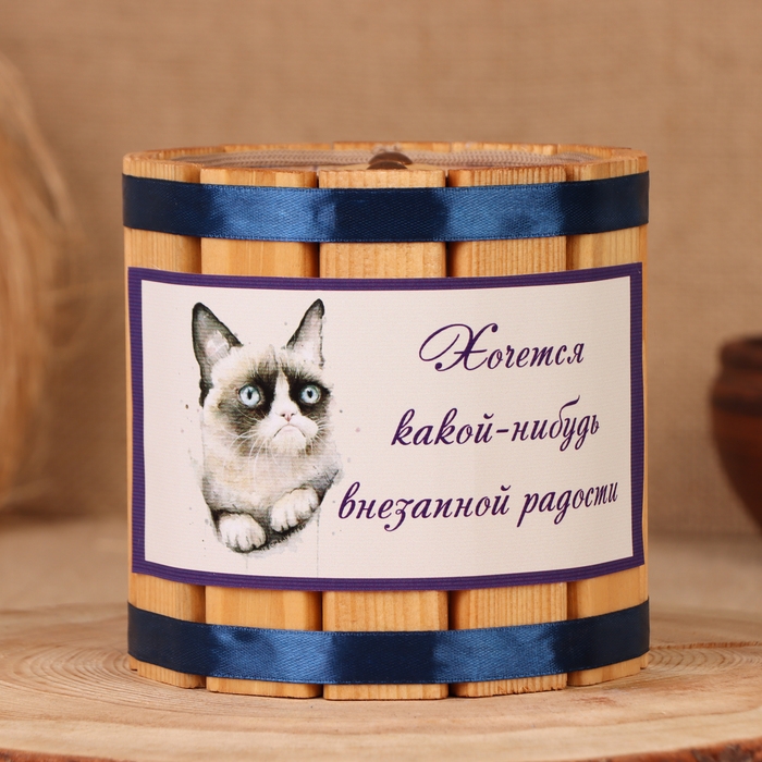 Бочка-копилка Бочка-копилка "Котик", 12х12х12 см