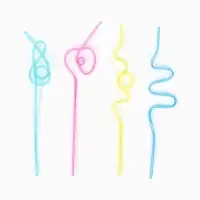 Трубочки для коктейля &laquo;Завитушка&raquo;, набор 4 шт., МИКС