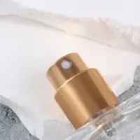 Флакон для парфюма, с распылителем, стеклянный, 50 мл, прозрачный, бронзовый