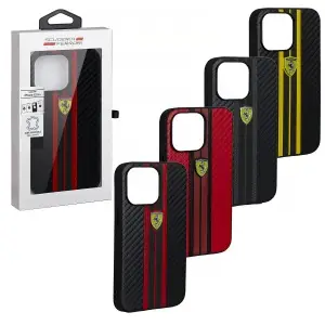 Чехол для iPhone 13 Pro Ferrari Carbon PU