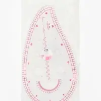 Лекало портновское метрическое &laquo;Капля&raquo;, с проймой, 25&times;13.5 см, s=0.5 мм, прозрачное