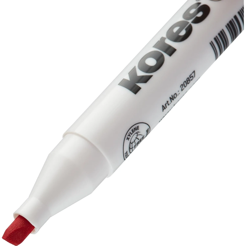 Маркер для белых досок KORES красный 3-5 мм скошенный наконечник 20857