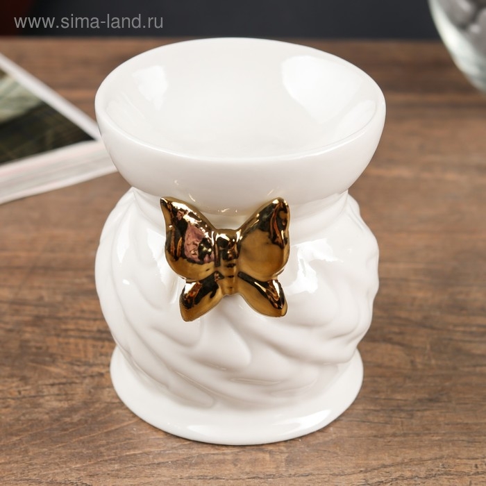 Аромалампа керамика  Аромалампа керамика "Золотая бабочка" 9х7,5х7,5 см