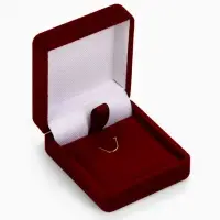 Футляр бархатный под серьги, кулон &laquo;Традиции&raquo;, 4.5&times;5&times;2 см, бордовый