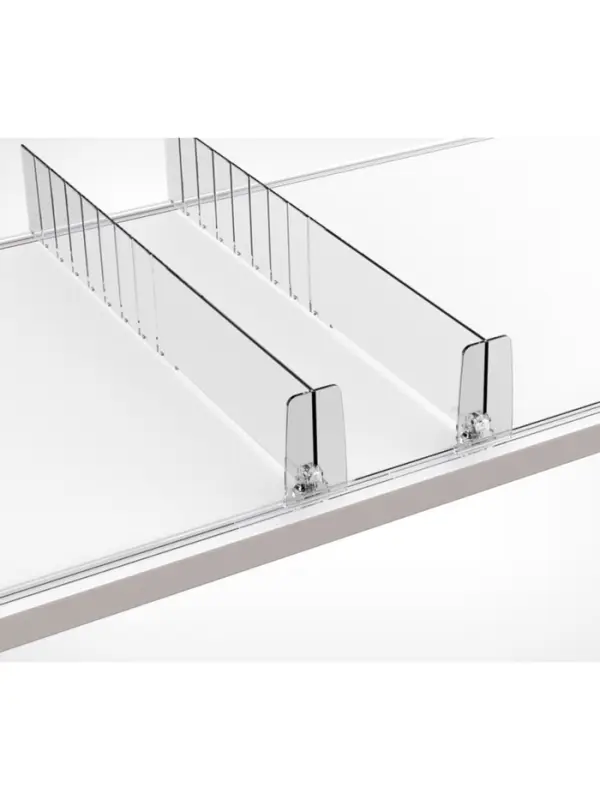 Пластиковый обламывающийся разделитель c передним ограничителем 6 см, 18.5-38.5&times;3.5&times;6 см