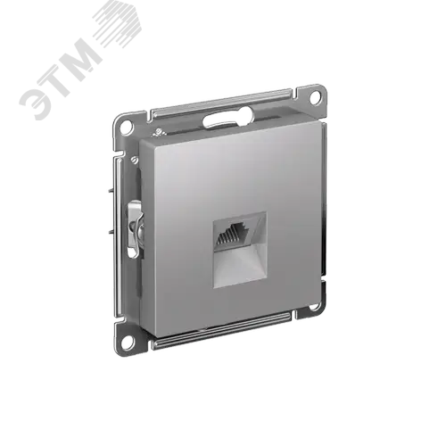 Розетка ATLASDESIGN компьютерная RJ45 механизм алюминий