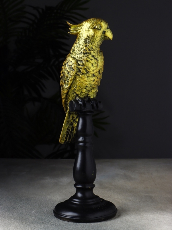 Фигура Фигура "Попугай на жердочке" 34х10х12 см, бронза