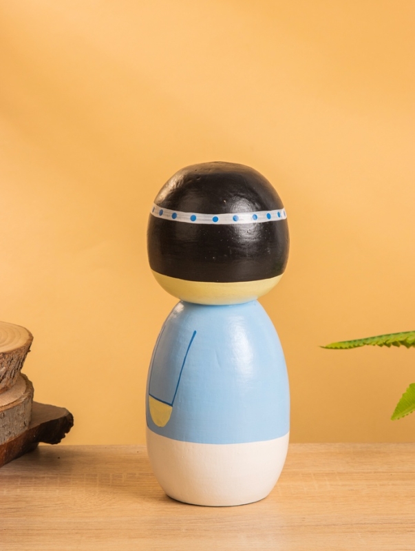 Деревянная кукла кокеши Деревянная кукла кокеши "Анеко" 9х9х21 см