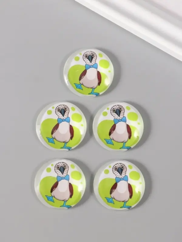 Кабошон стекло для творчества Кабошон стекло для творчества "Круг. Олуша" 3х3 см