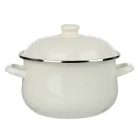 Кастрюля эмалированная VETTA Айвори, 22см, 3,6л, индукция