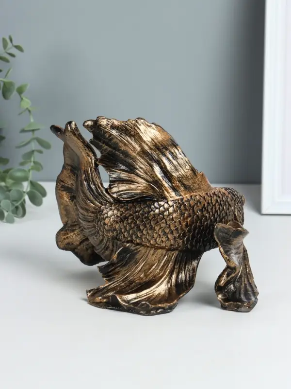 Фигура полистоун &laquo;Рыбка золотая&raquo;, 20.5&times;16&times;14 см