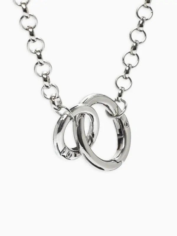 Кулон &laquo;Цепь&raquo;, бесконечное сплетение, цвет серебро, L=45 см