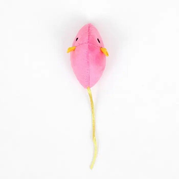 Игрушка для кошек  Игрушка для кошек "Мышь с кошачьей мятой", 5 см, розовая