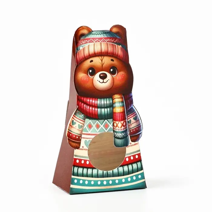 Коробка складная с окном «Мишка», 6 х 12.4 х 3.5 см Коробка складная с окном «Мишка», 6 х 12.4 х 3.5 см