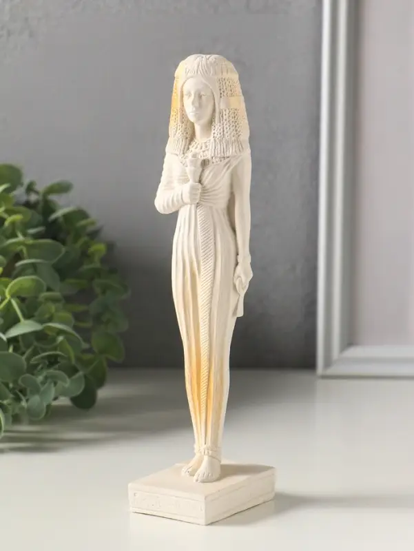 Фигурка гипс &laquo;Богиня Египта&raquo;, 19.5&times;4 см, белая с позолота
