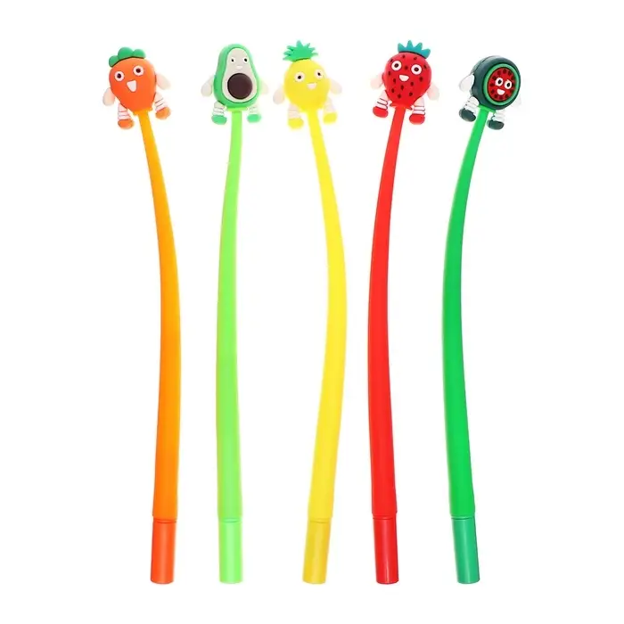 Ручка-прикол Calligrata &laquo;Фрукты&raquo;, синий стержень, гелевая, МИКС